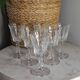 6 verres à liqueur sur pieds