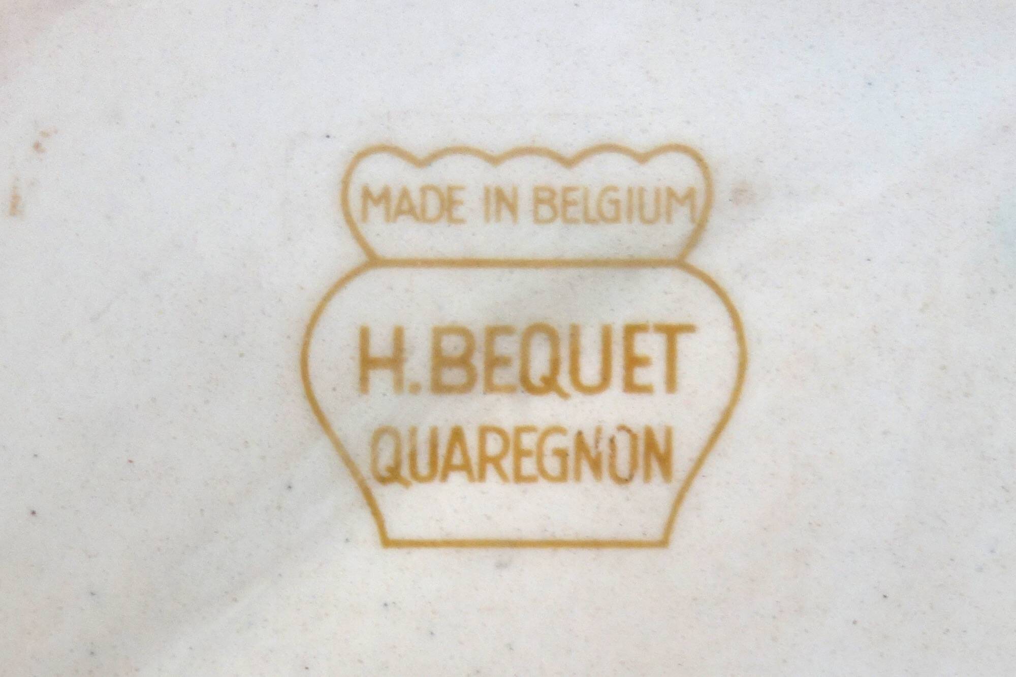 H. Béquet Quaregnon wall plate, 1950s
