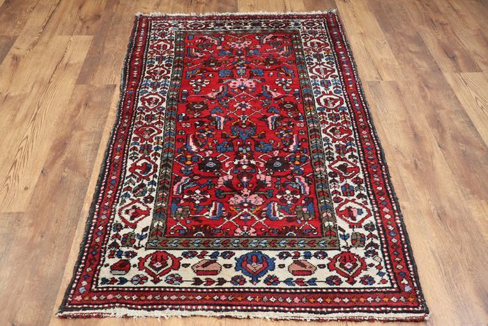 Hand-knotted hamadan carpet Iran 98x195cm