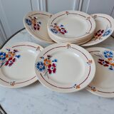 Lot de 6 assiettes à dessert Saint Amand modèle Valentin