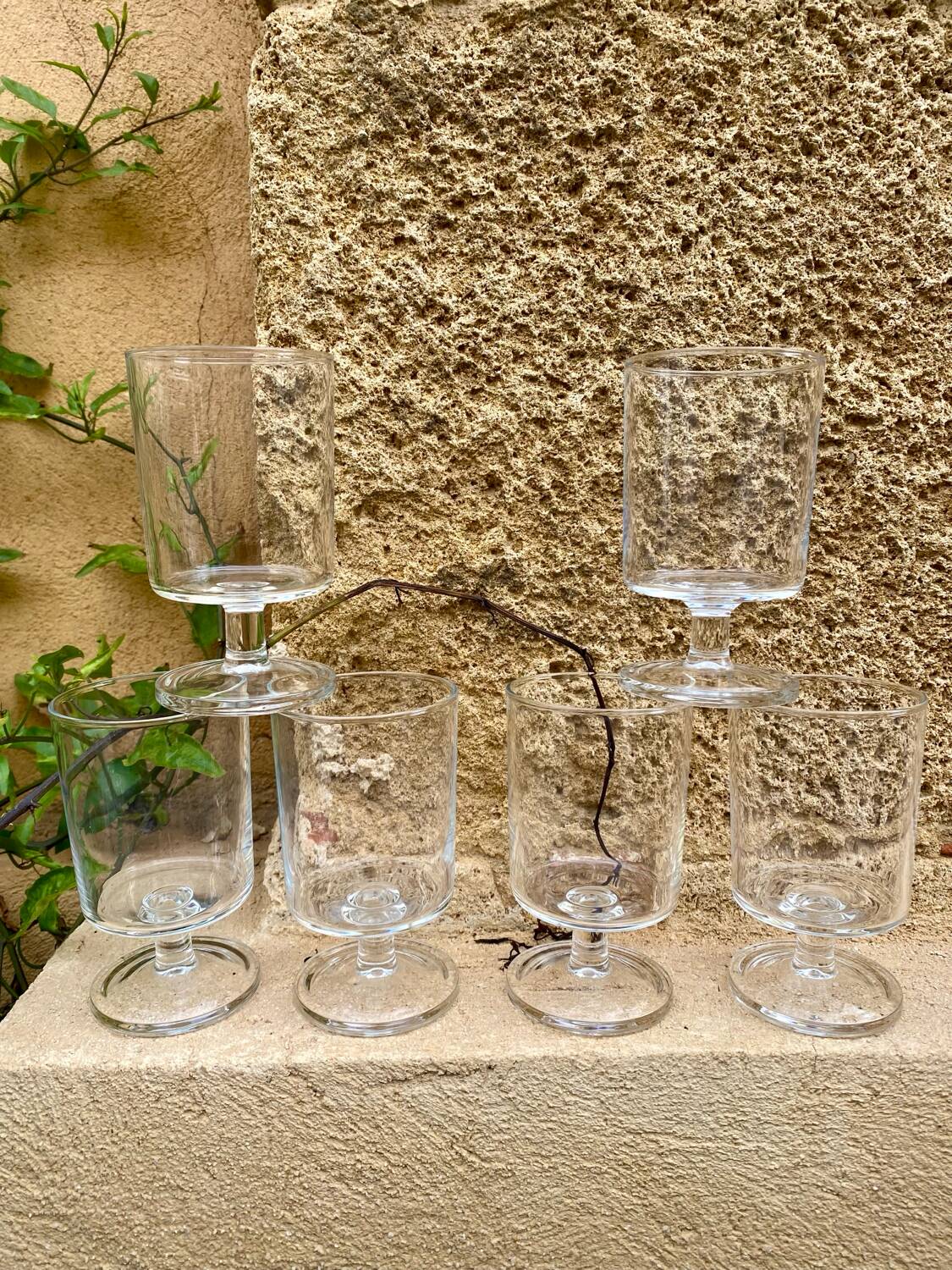 Luminarc stemmed glasses