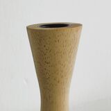 Wooden candle holder.