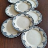 8 flat plates iron earth Salins, model Céline