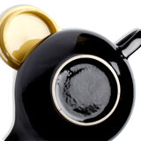 Black and yellow ceramic teapot Villeroy & Boch vintage