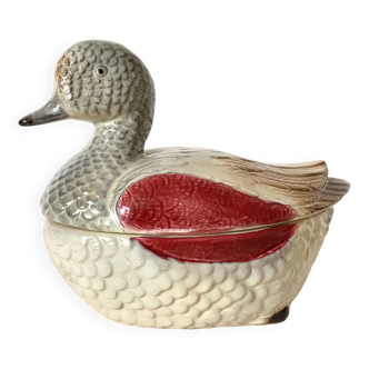 Canard en céramique barbotine