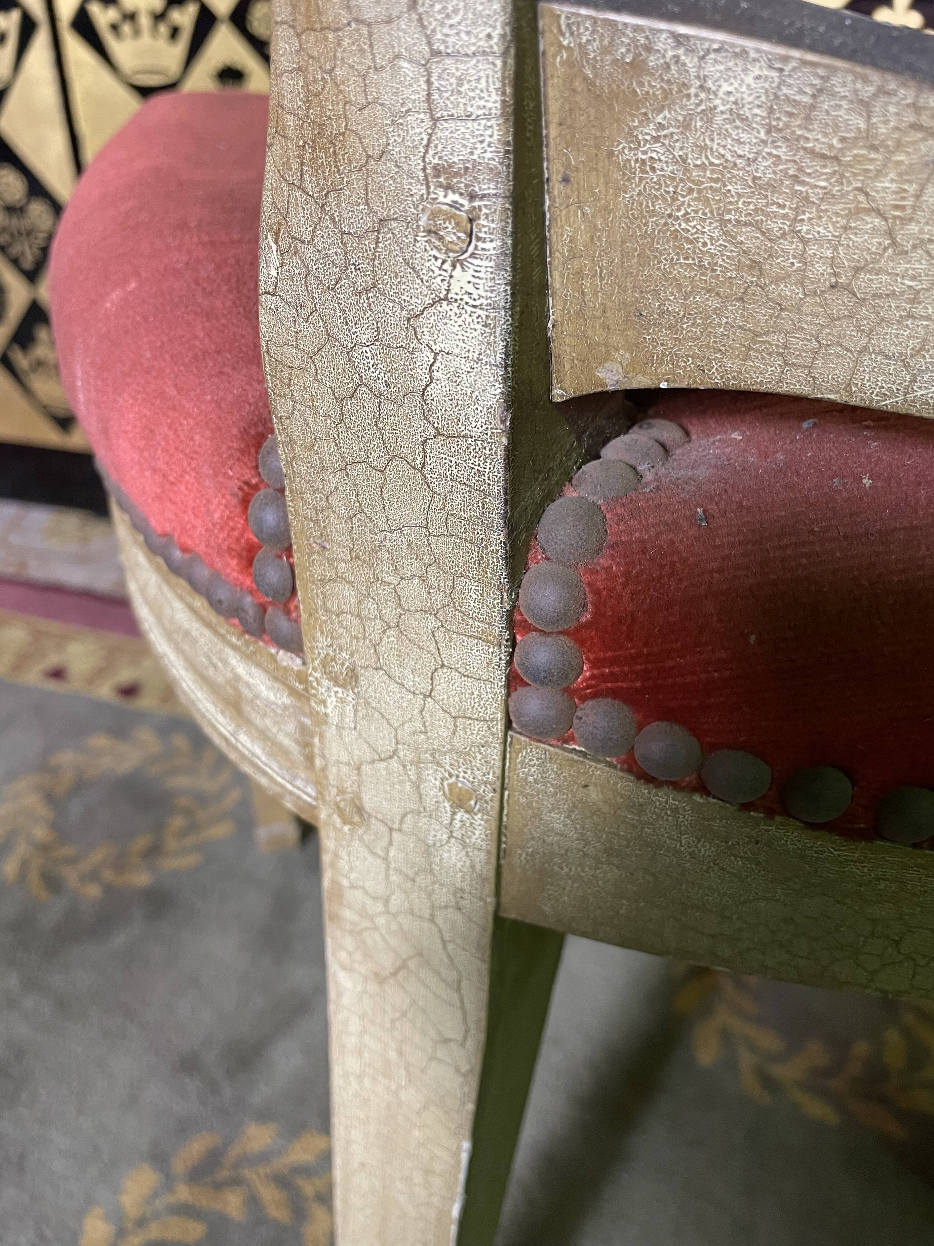 Suite of 8 chairs bars style Louis XVI 1950