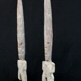 Pair of Adan Fetishes on Bases - Ghana, African Tribal Ethnic Art