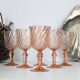 Set de 6 verres a vin rose