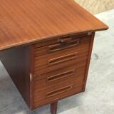Curved desk Ordo vintage scandinavian teak