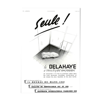 Affiche vintage années 30 Delahaye