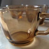 4 Vintage faceted coffee cups Duralex France