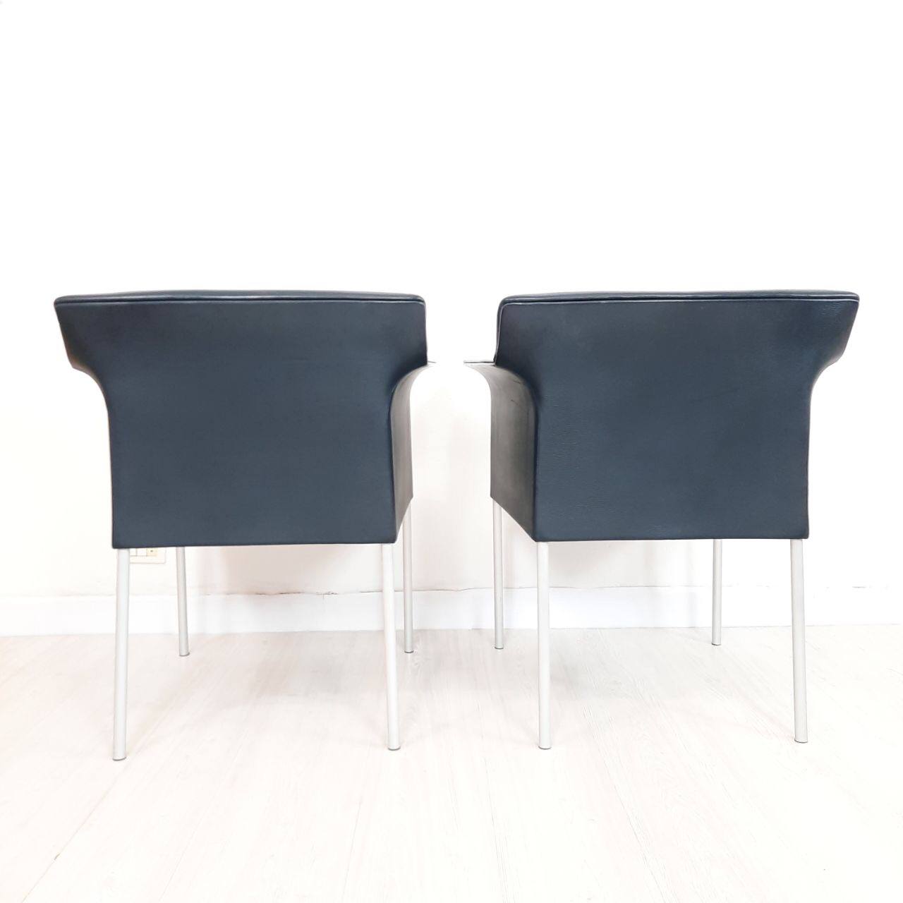 Quatre fauteuils de Matteo Grassi cuir années 1990/2000