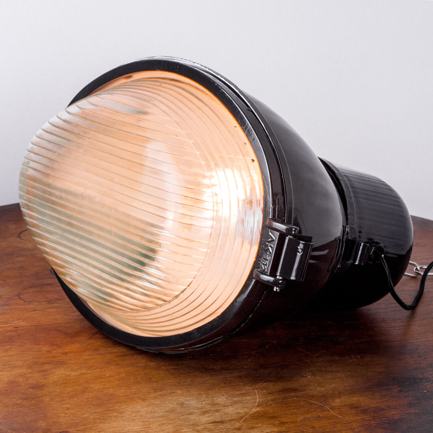 Industrial hanging lamp in black from Mesko, 1960