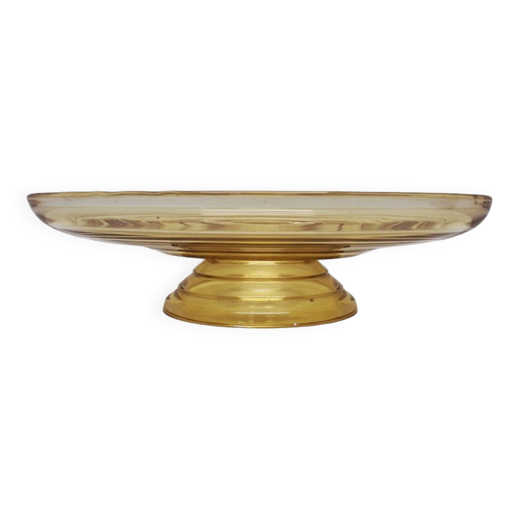 Mid-century yellow bowl on foot