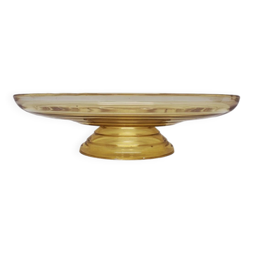 Mid-century yellow bowl on foot