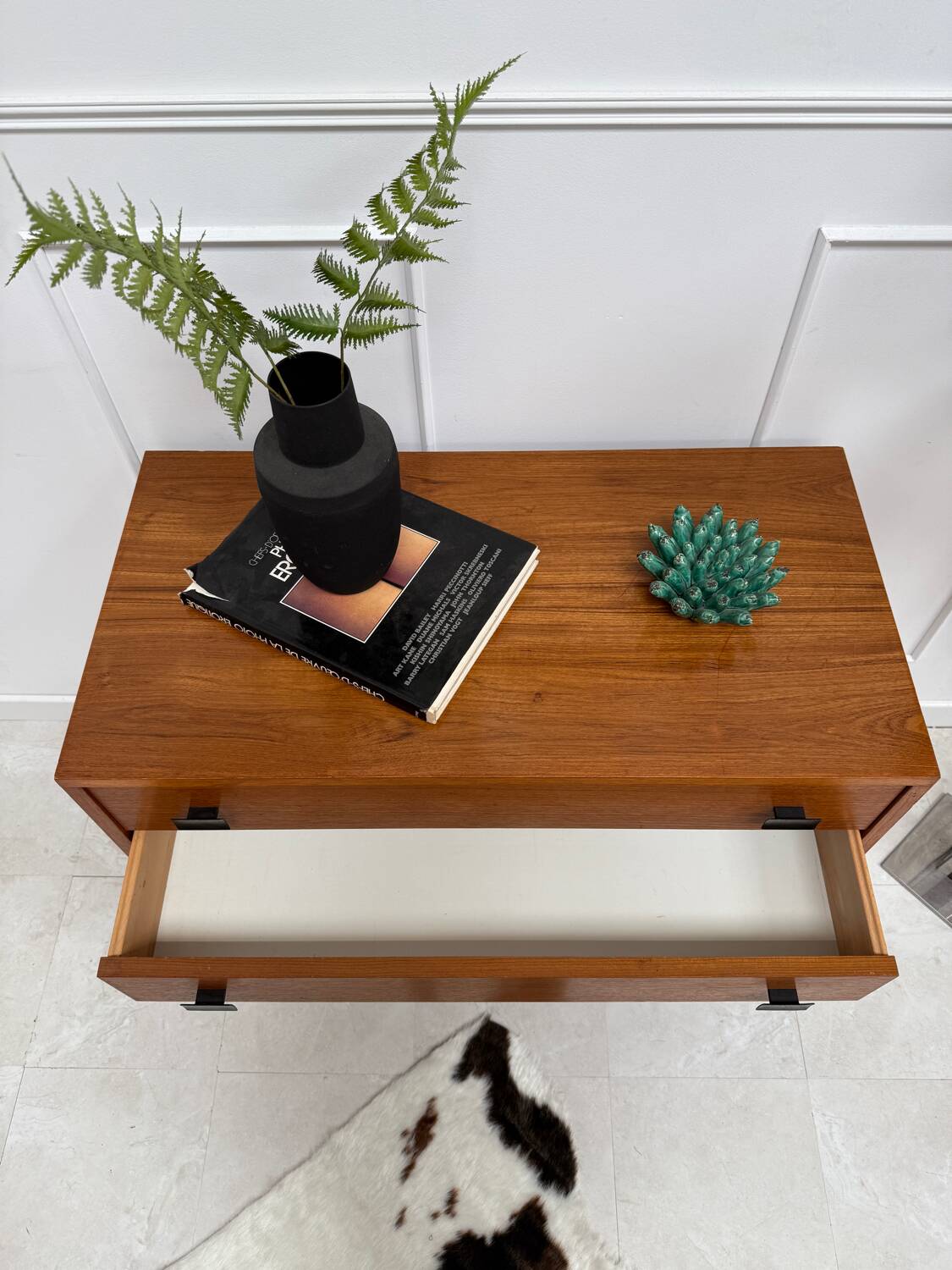 Modernist teak chest of drawers