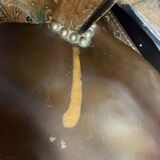 Set of 8 Italian Louis Philippe chairs from the Napoleon III period in leather