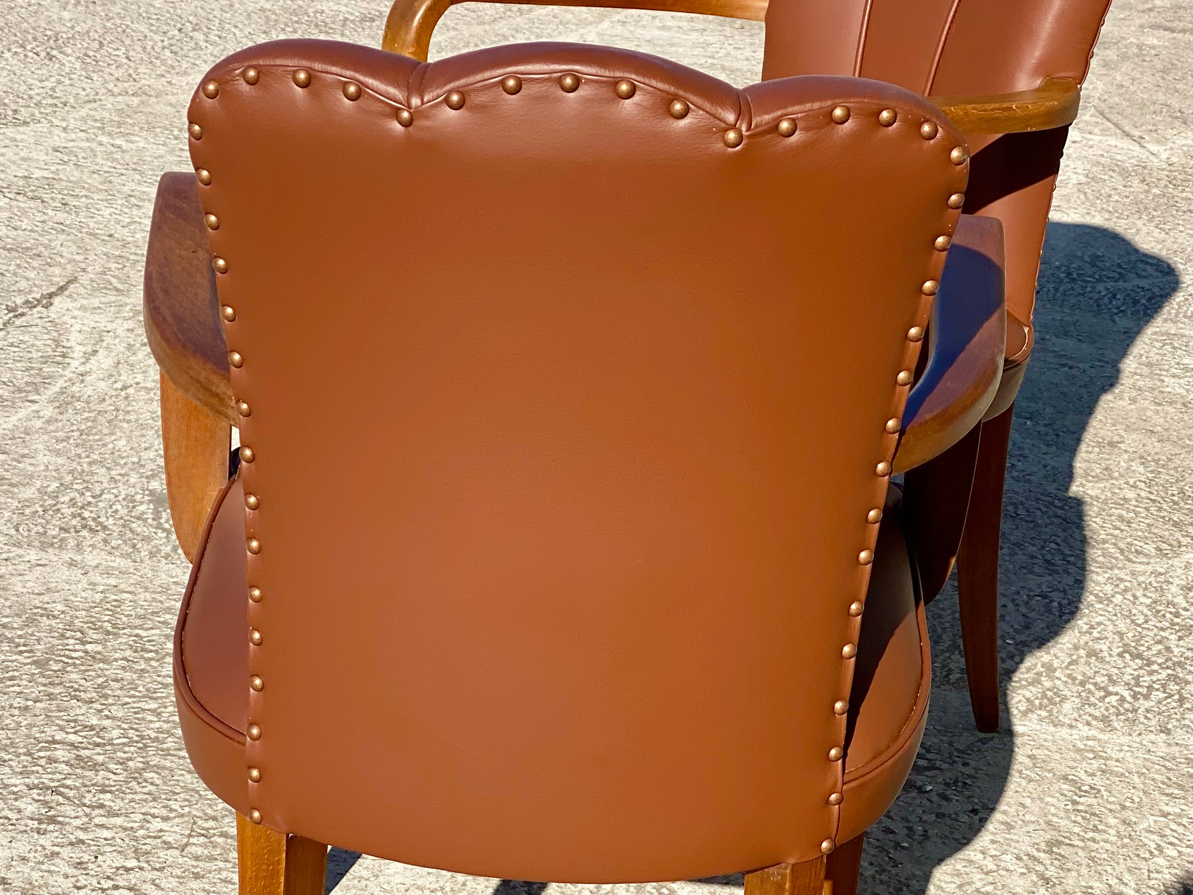 Pair of 50s bridge armchairs