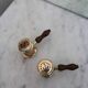 Antique brass salt and pepper shakers, Italy