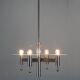 Machine Age Nickel-Plated 4-Flamming Chandelier, 1920s