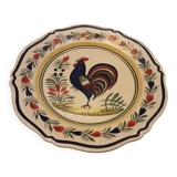 Plate faience henriot quimper model oq blue