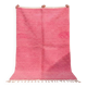 Authentic traditional pink patterned wool rug 1.5/2.5 m