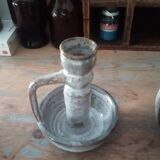 Pair of speckled sandstone candle holders