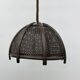 Vintage rattan and webbing hanging lamp 1970s retro
