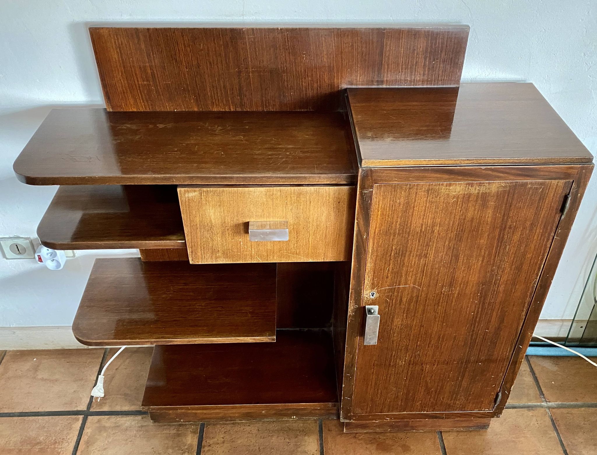 Petit meuble art deco acajou