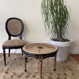 Table basse ronde cannée