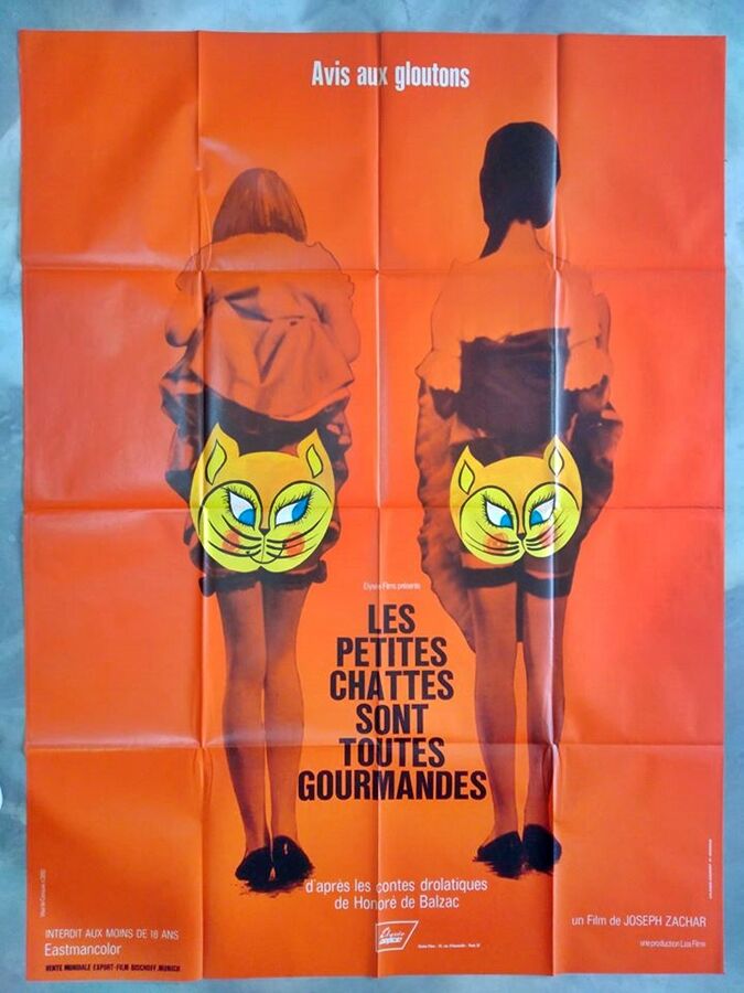 Original vintage poster 1971 the little are all greedy 120x160 cm