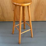 High wooden stool