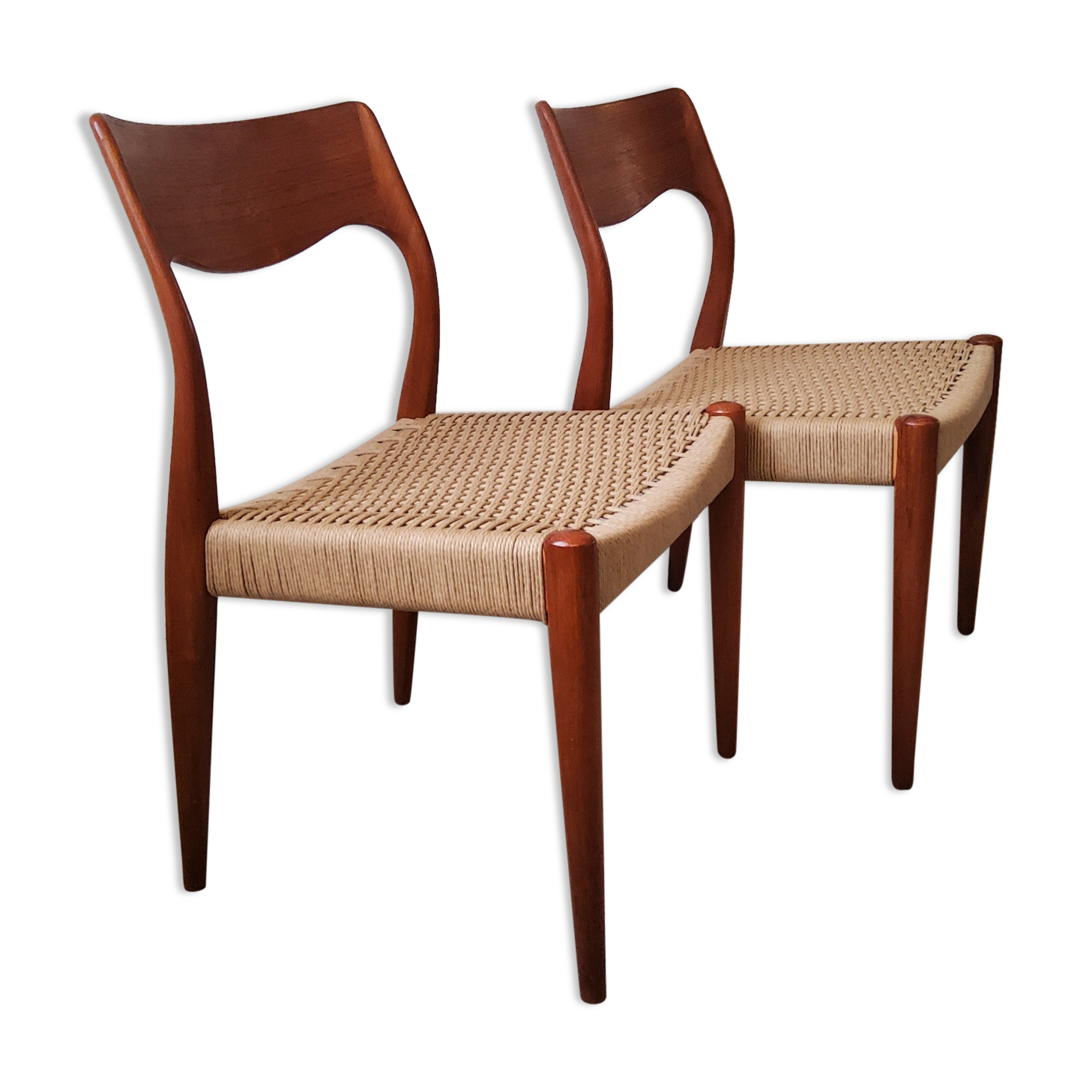 Vintage Niels Otto Møller 1950s chairs