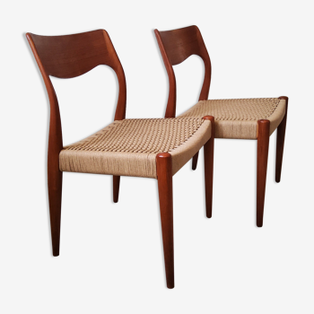 Vintage Niels Otto Møller 1950s chairs