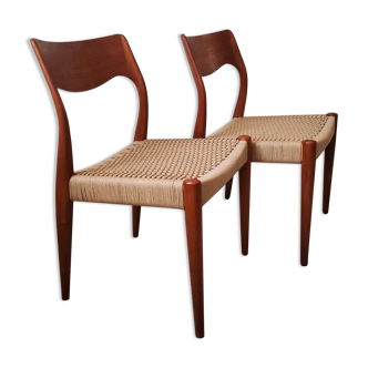 Vintage Niels Otto Møller 1950s chairs
