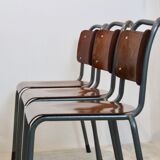 Chaise industrielle en contreplaqué 'TH-Delft' par WH Gispen