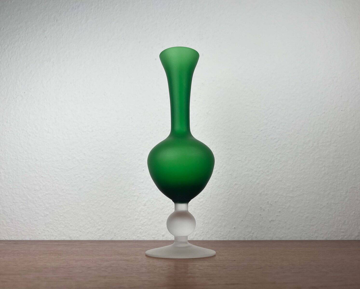Italian Satinato Series Glass Vase attributed to Carlo Moretti, 1970s