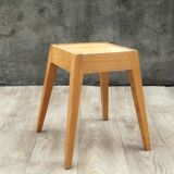 Vintage beech stool compass feet