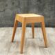 Tabouret vintage en hêtre pieds compas