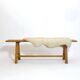 3-seater bench in solid wood from the 80s-90s.