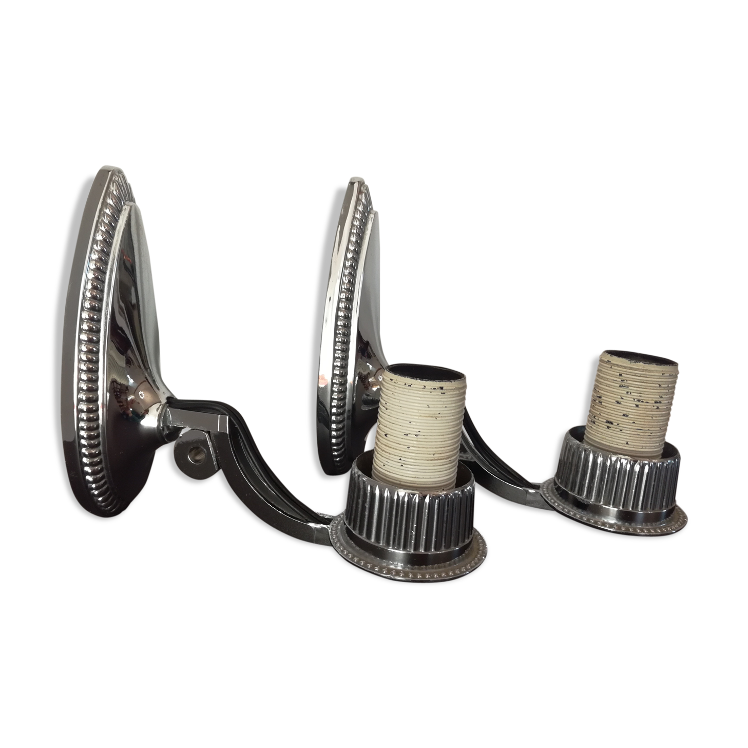 Paire d'appliques chrome