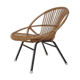 Fauteuil en rotin et en métal Rohe Noordwolde, Pays-Bas des années 1950