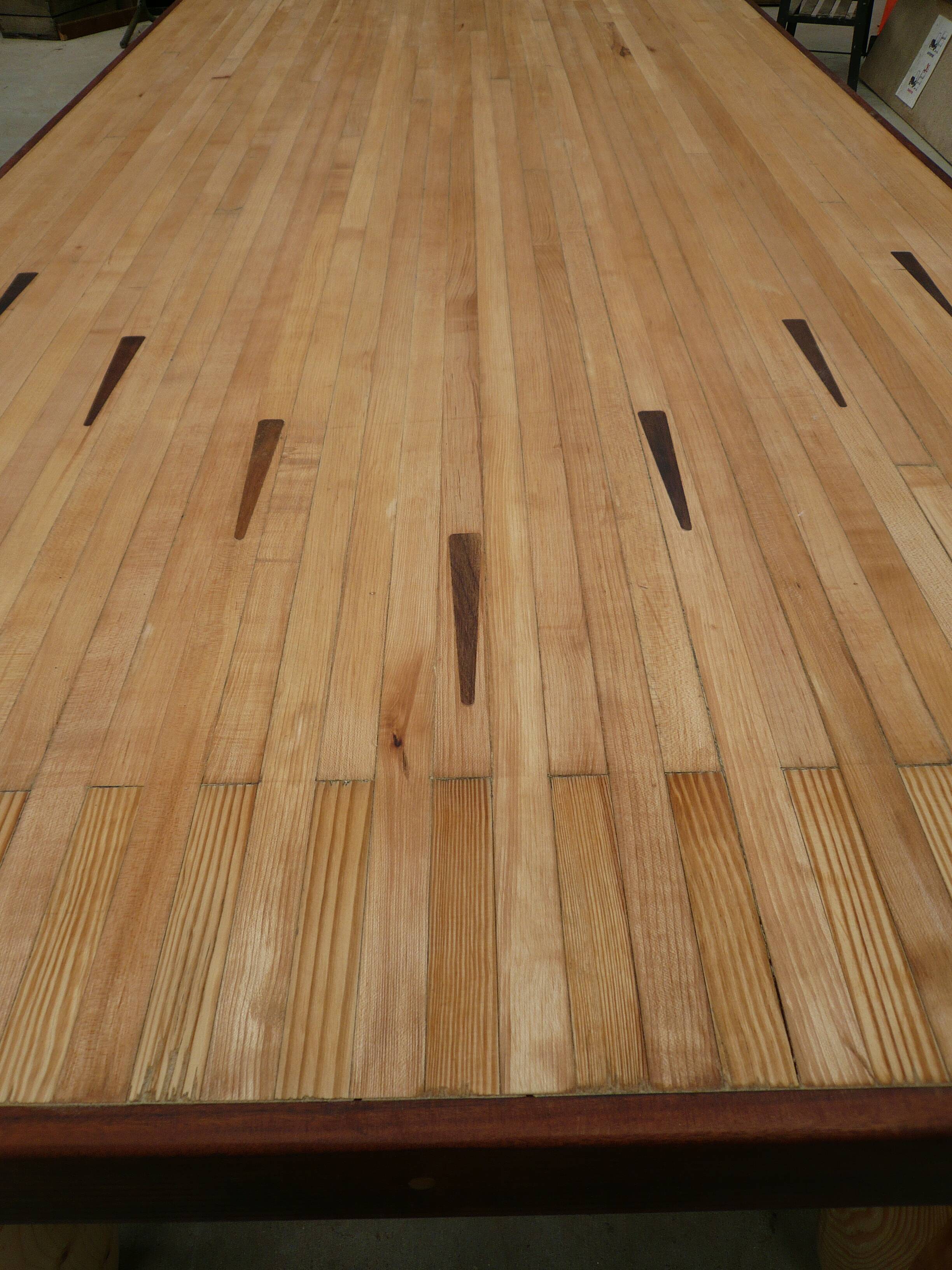 Dining table bowling lane