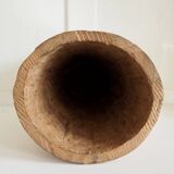 Vase XL en bois brutaliste
