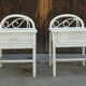 Pair rattan chevets circa 1970