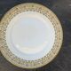 6 plates in limoges porcelain pattern old floral frieze