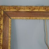 Old frame gilded stucco wood 65,5x55,5 cm, foliage 51x41 cm SB