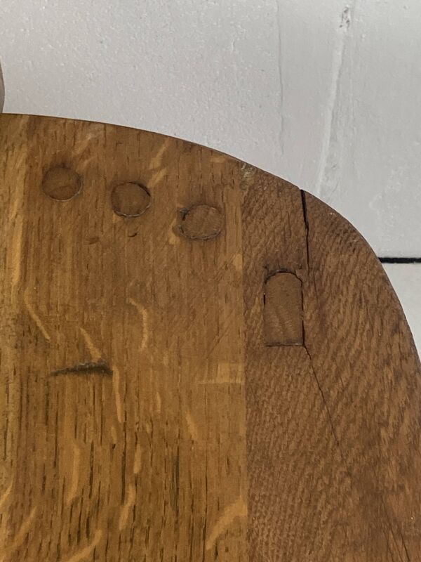 Chaise basse ou chaise d'enfant brutaliste en chêne, Pays-Bas 1970