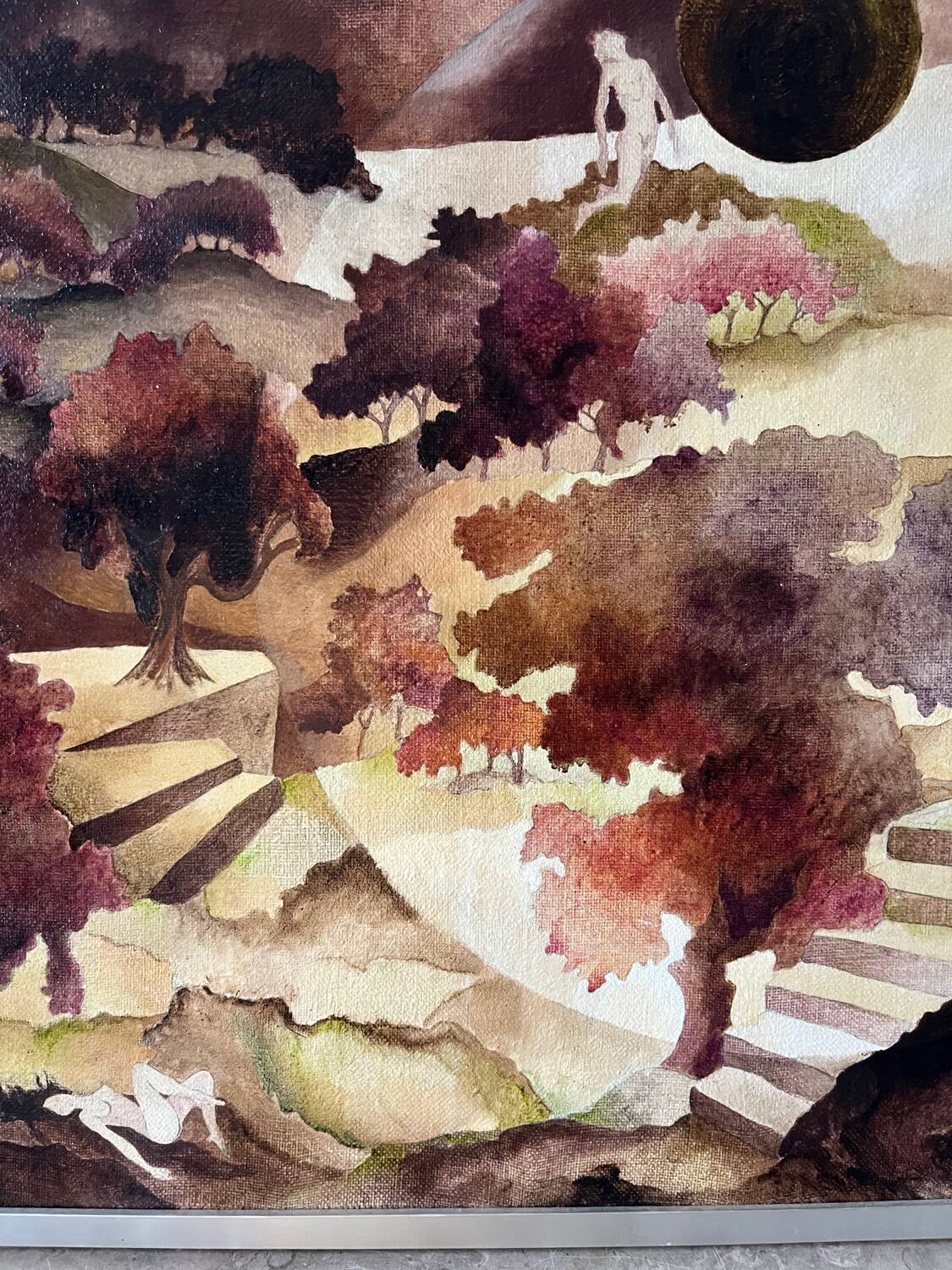 Surreal landscape, oil on canvas