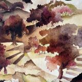 Surreal landscape, oil on canvas